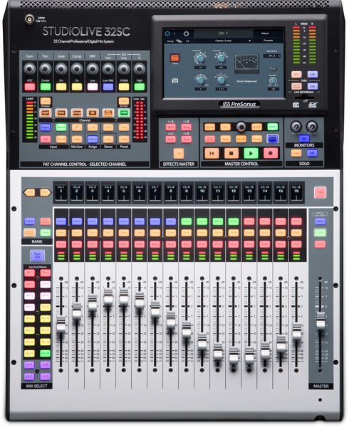 STUDIOLIVE 32SC SERIES III SUBCOMPACT 32CH , 22-BUS DIGITAL CONSOLE/RECORDER/INTERFACE WITH AVB NETWORKING